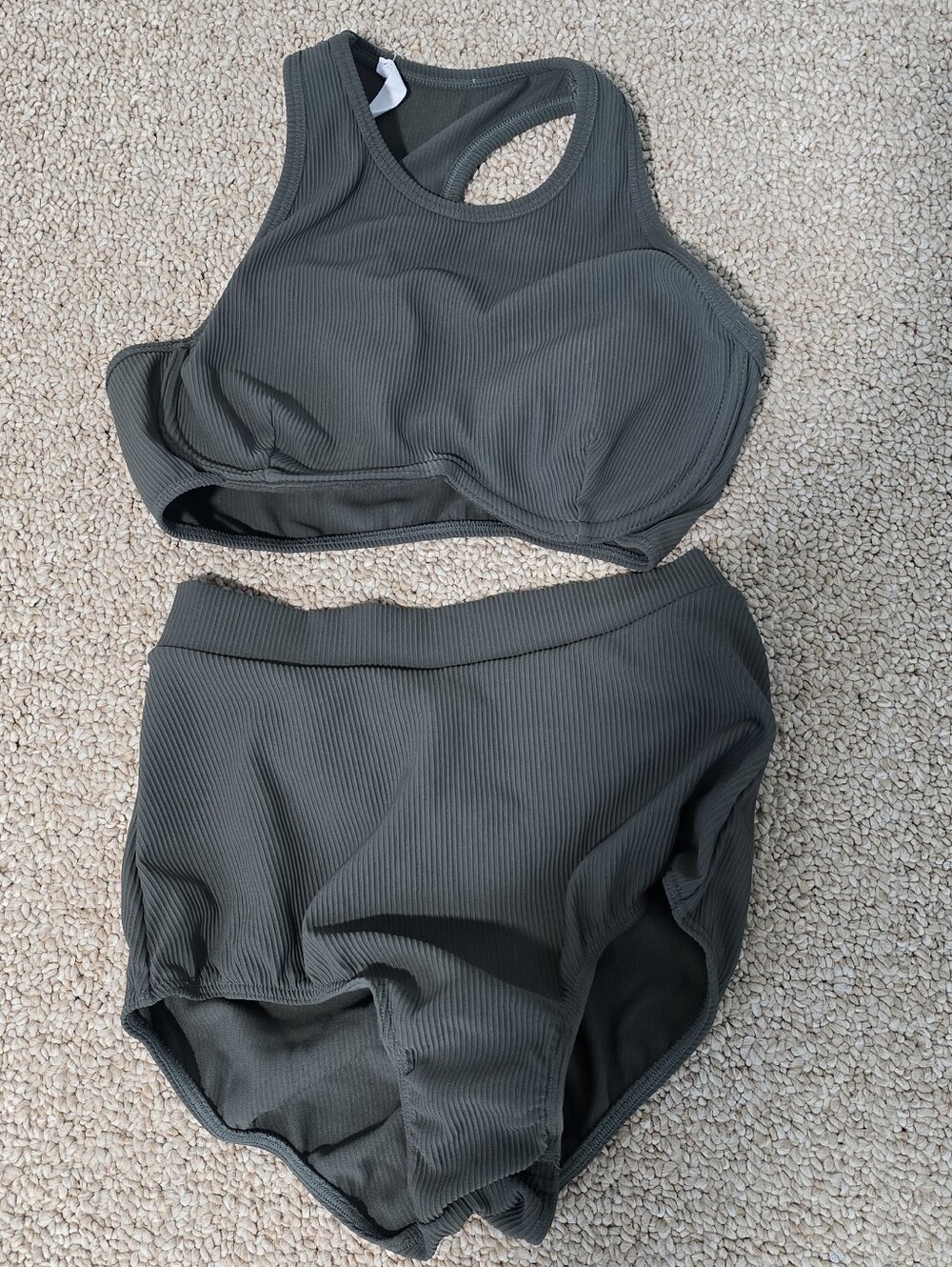 Lunalae Zoe Pole Wired Top & High Waist Olive Bottom Both US 2
